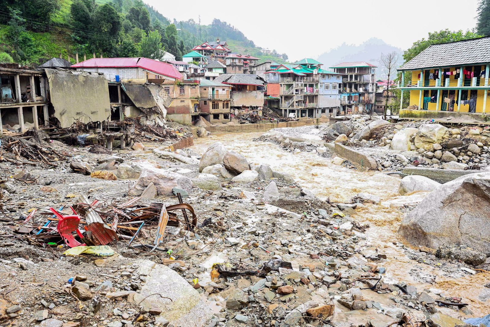 Cloudburst and landslide relief in Himachal Pradesh